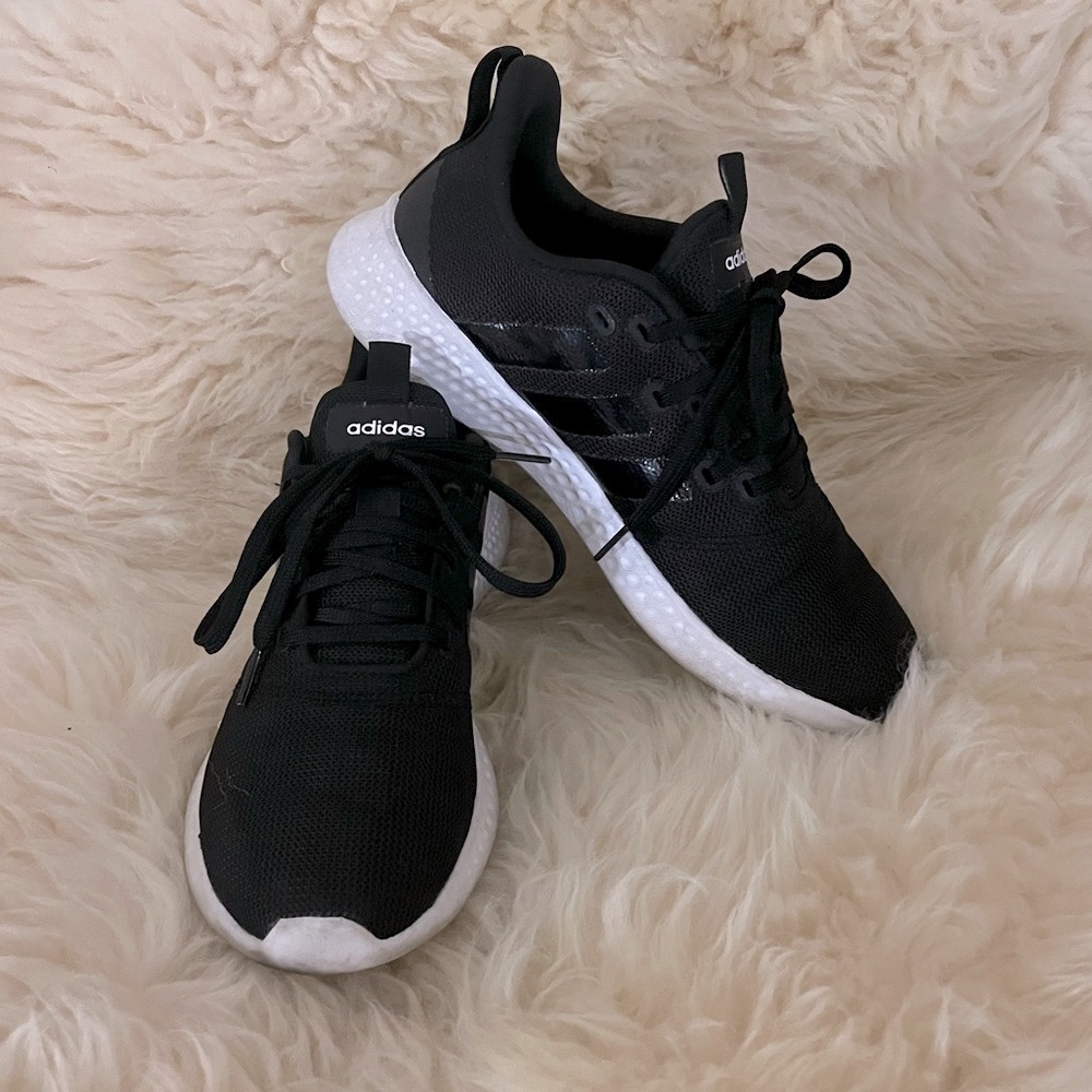 Adidas Black Running Athletic Shoes - Picture 1 of 8
